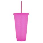 Vaso de Plastico de 750 ml Glitter A3171 Rosa (Plastico pp / A3171.05 / articulos promocionales)