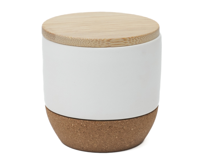 Vela Decorativa con Aroma Serenity A3174 Blanca (Cera / ceramica / bambu / corcho / A3174.01 / articulos promocionales)