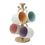 Set de Tarros de Ceramica con Organizador de Bambu Potts A3186 Unico (Ceramica / bambu / A3186.28 / articulos promocionales)