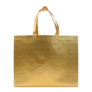 Bolsa de Nonwoven Metalizado Gleam L A3187 Oro (Non woven con pelicula plastica / A3187.18 / articulos promocionales)