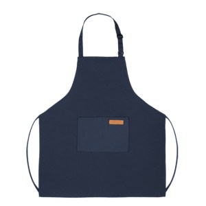 Mandil de Poliester con Bolsillo Frontal Pro Chef A3203 Azul Marino (100% Poliester / A3203.11 / articulos promocionales)