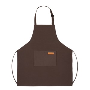 Mandil de Poliester con Bolsillo Frontal Pro Chef A3203 Cafe (100% Poliester / A3203.21 / articulos promocionales)
