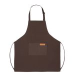 Mandil de Poliester con Bolsillo Frontal Pro Chef A3203 Cafe (100% Poliester / A3203.21 / articulos promocionales)