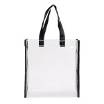 Bolsa Transparente con Asas de Color Claris A3207 Negra (Plastico pvc / poliester / A3207.02 / articulos promocionales)