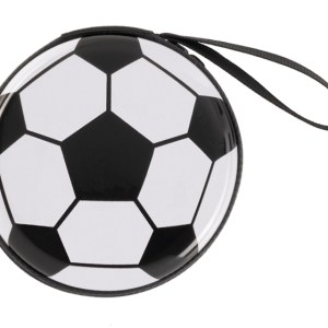 Estuche Monedero de Balon de Soccer Maratona A3219 Negro (Hojalata / poliester / A3219.02 / articulos promocionales)