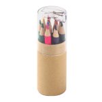 12 Lapices de Colores con Estuche Super Coloreando A3227 Beige (Lapices: madera // estuche: carton / plastico / A3227.24 / articulos promocionales)