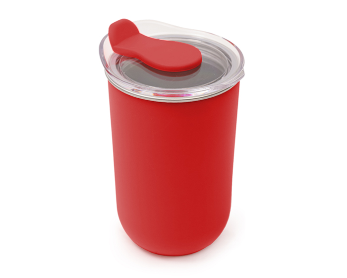 Termo Acero Inox / Plastico de 350 ml. Malva A3239 Rojo (Exterior: plastico / interior: acero inoxidable / A3239.04 / articulos promocionales)