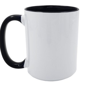 Tarro Bicolor para Sublimacion 15 oz Dafne A3249 Negro (Ceramica / A3249.02 / articulos promocionales)