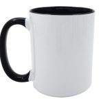 Tarro Bicolor para Sublimacion 15 oz Dafne A3249 Negro (Ceramica / A3249.02 / articulos promocionales)