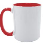 Tarro Bicolor para Sublimacion 15 oz Dafne A3249 Rojo (Ceramica / A3249.04 / articulos promocionales)