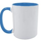 Tarro Bicolor para Sublimacion 15 oz Dafne A3249 Azul Claro (Ceramica / A3249.10 / articulos promocionales)