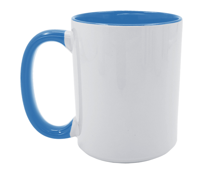 Tarro Bicolor para Sublimacion 15 oz Dafne A3249 Azul Claro (Ceramica / A3249.10 / articulos promocionales)