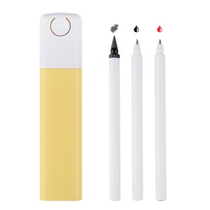Set de Boligrafos de Plastico Belanus A3261 Amarillo (Plastico abs / A3261.07 / articulos promocionales)
