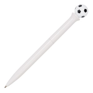 Boligrafo de Plastico con Balon de Soccer Rolando A3276 Blanco (Plastico abs / A3276.01 / articulos promocionales)