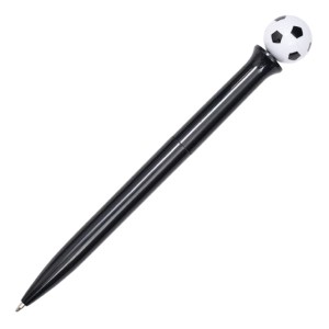 Boligrafo de Plastico con Balon de Soccer Rolando A3276 Negro (Plastico abs / A3276.02 / articulos promocionales)