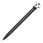 Boligrafo de Plastico con Balon de Soccer Rolando A3276 Negro (Plastico abs / A3276.02 / articulos promocionales)