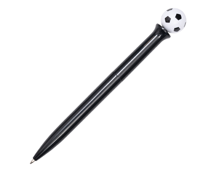 Boligrafo de Plastico con Balon de Soccer Rolando A3276 Negro (Plastico abs / A3276.02 / articulos promocionales)