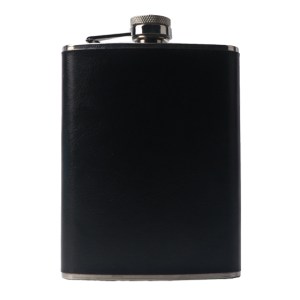 Licorera de Bolsillo 8 oz Islay A3280 Negro (Acero inoxidable / pu / A3280.02 / articulos promocionales)