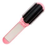 Cepillo de Bolsillo Plegable con Espejo Capelli A3281 Palo de Rosa (Plastico / espejo / A3281.25 / articulos promocionales)