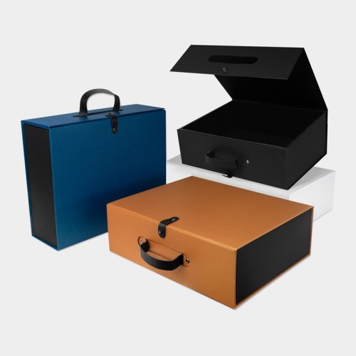 ACC-009-2 Accesorio Oficina Caja de Regalo Verne Azul ACC 009 A Azul (ACC009A – carton / curpiel – articulo promocional)