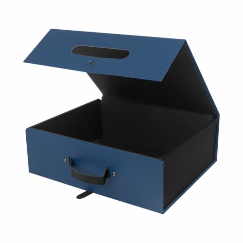 ACC-009-A_3 Accesorio Oficina Caja de Regalo Verne Azul ACC 009 A Azul (ACC009A – carton / curpiel – articulo promocional)