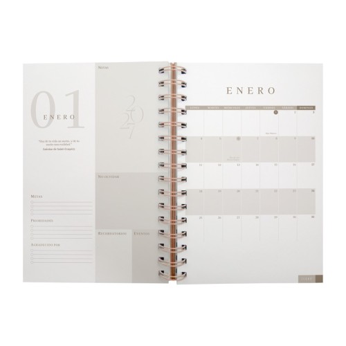 AGSP-027-P_2 Diaria Agenda Diaria Lette 2027 Rosa AGSP 027 P Rosa (AGSP027P – curpiel agenda / metal boligrafo – articulo promocional)