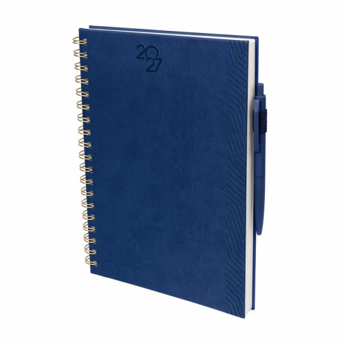Semanal Agenda Semanal Terra 2027 Azul Rey AGTS 027 AR Azul Rey (AGTS027AR - curpiel agenda / metal y plastico boligrafo - articulo promocional)