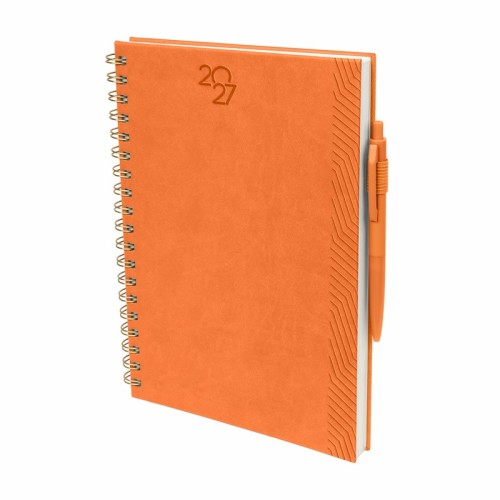 Semanal Agenda Semanal Terra 2027 Naranja AGTS 027 O Naranja (AGTS027O - curpiel agenda / metal y plastico boligrafo - articulo promocional)