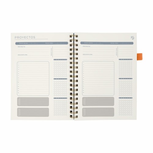 AGTS-027-O_2 Semanal Agenda Semanal Terra 2027 Naranja AGTS 027 O Naranja (AGTS027O – curpiel agenda / metal y plastico boligrafo – articulo promocional)