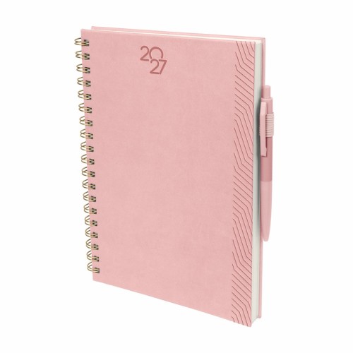 Semanal Agenda Semanal Terra 2027 Rosa AGTS 027 P Rosa (AGTS027P - curpiel agenda / metal y plastico boligrafo - articulo promocional)