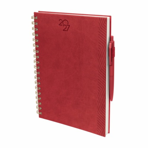 Semanal Agenda Semanal Terra 2027 Rojo AGTS 027 R Rojo (AGTS027R - curpiel agenda / metal y plastico boligrafo - articulo promocional)