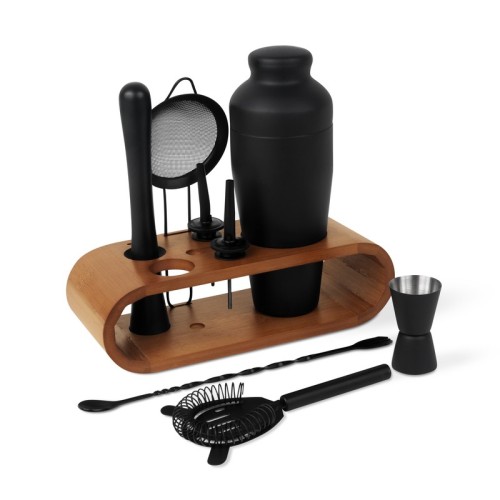 Set Set Shaker Mixare BAR 042 N Negro (BAR042N - acero inoxidable / madera - articulo promocional)