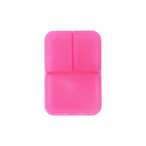 Accesorio Cuidado Personal Pastillero con Tres Compartimentos. BE-017RS Rosa (BE017RS - articulo promocional)