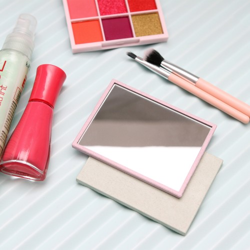 BE-027_01-2 Accesorio Belleza Espejo Hulun. BE-027RS Rosa Claro (BE027RS – articulo promocional)