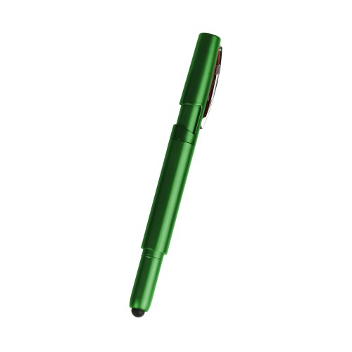 BL-094_10 Articulo Escritura Boligrafo Multifunciones de Plastico con Luz Meybod. BL-094V Verde (BL094V – articulo promocional)
