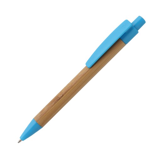 Articulo Escritura Boligrafo de Bambu Malaga. BL-126AC Azul Claro (BL126AC - articulo promocional)
