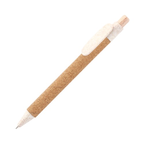 Articulo Escritura Boligrafo de Corcho Cantabria. BL-128B Blanco (BL128B - articulo promocional)