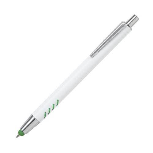 Articulo Escritura Boligrafo de Aluminio Blanco Forli. BL-129V Verde (BL129V - articulo promocional)