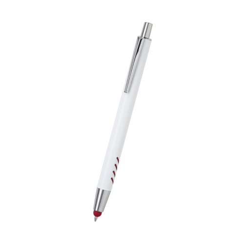 BL-129_01 Articulo Escritura Boligrafo de Aluminio Blanco Forli. BL-129N Negro (BL129N – articulo promocional)