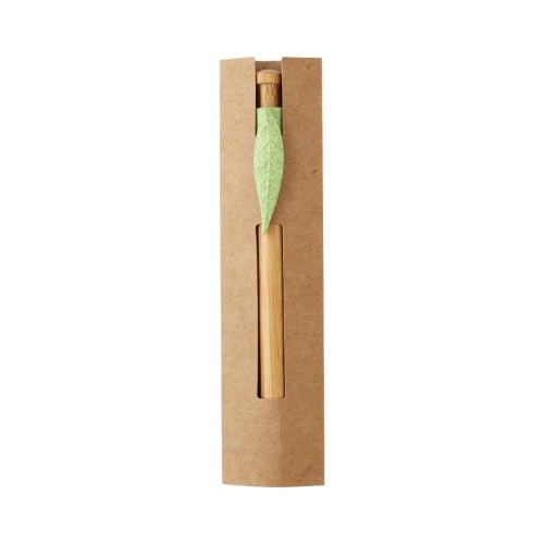 BL-139_01 Articulo Ecologico Boligrafo de Bambu Tudela. BL-139V Verde (BL139V – articulo promocional)