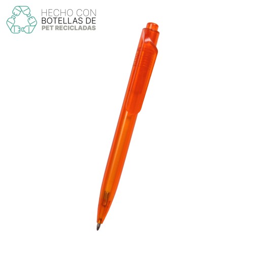BL-145-2 Articulo Escritura Boligrafo de Rpet Lisala. BL-145G Gris (BL145G – articulo promocional)