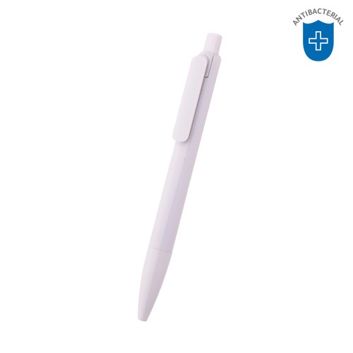 BL-148_01 Articulo Escritura Boligrafo Antibacterial. BL-148B Blanco (BL148B – articulo promocional)