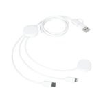 Cargador Cable Kansas Blanco CEL 069 B Blanco (CEL069B - plastico - articulo promocional)