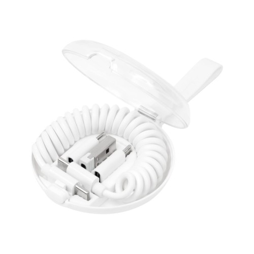 CEL-072-B_2 Cargador Cable de Carga Spira Blanco CEL 072 B Blanco (CEL072B – plastico – articulo promocional)