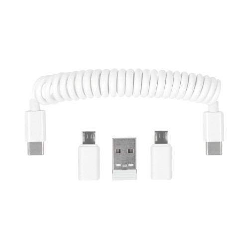 CEL-072-B_3 Cargador Cable de Carga Spira Blanco CEL 072 B Blanco (CEL072B – plastico – articulo promocional)