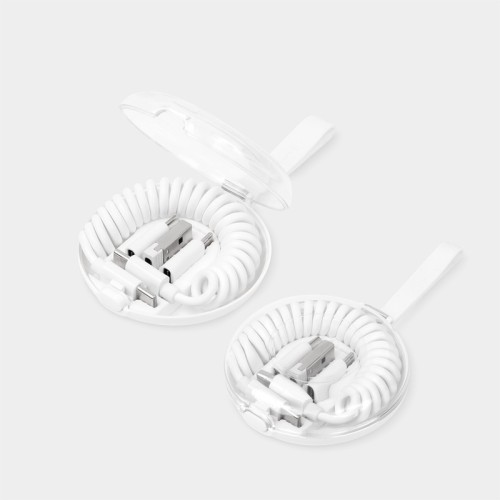 CEL-072 Cargador Cable de Carga Spira Blanco CEL 072 B Blanco (CEL072B – plastico – articulo promocional)