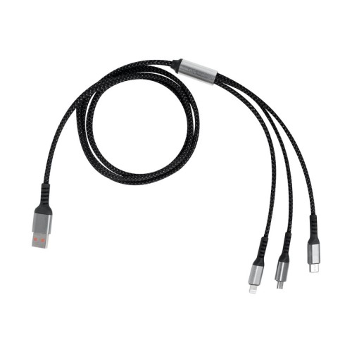 CEL-073-N_1 Cargador Cable Zaru Negro CEL 073 N Negro (CEL073N – plastico /metal – articulo promocional)