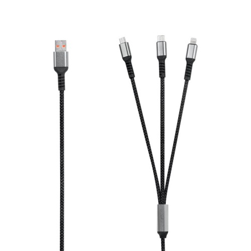 CEL-073-N_2 Cargador Cable Zaru Negro CEL 073 N Negro (CEL073N – plastico /metal – articulo promocional)