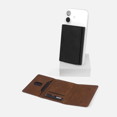 CEL-074-1 Accesorio Smartphone Tarjetero Magnetico Valeno Cafe CEL 074 C Cafe (CEL074C – curpiel – articulo promocional)