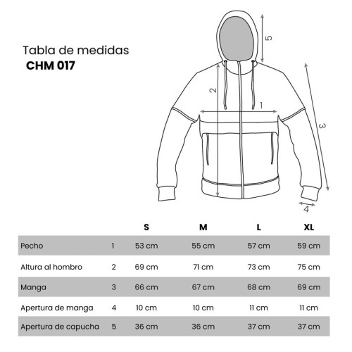 CHM-017_1-VECTOR-9 Chamarra Sudadera Urban Negro Talla Xxl CHM 017 N-XXL Negro (CHM017N-XXL – poliester / spandex – articulo promocional)
